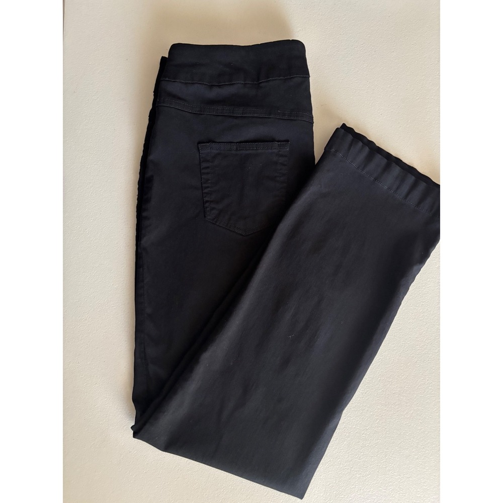 Kim Rogers Black Dress Pants Women's Cropped Career Casual Stretch size 10 GUC